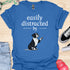 Easily distracted by bulldogs - V10 - Cute Sitting Paw T-Shirt